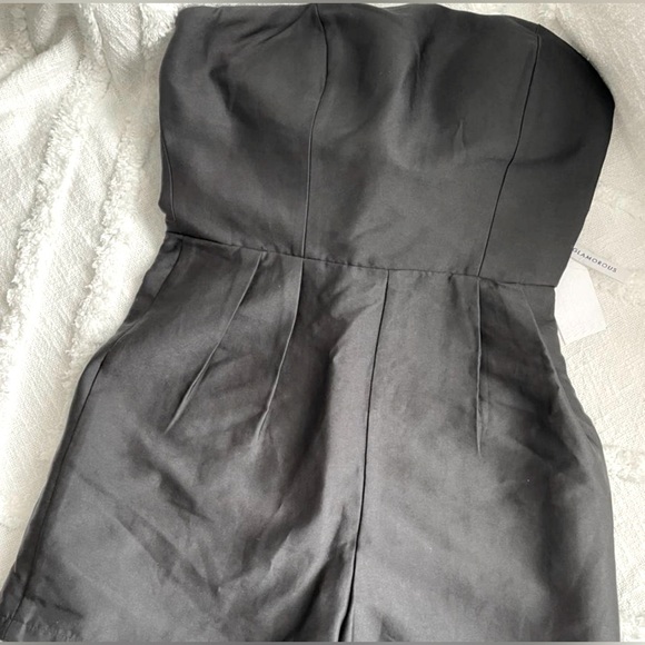 COPY - LuLu’s Glamorous Go Bow-dly Black Strapless Romper Size S - Picture 8 of 8